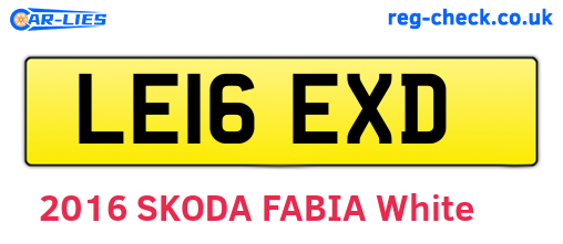LE16EXD are the vehicle registration plates.