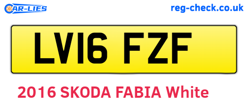 LV16FZF are the vehicle registration plates.
