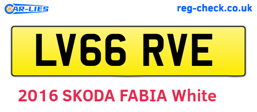 LV66RVE are the vehicle registration plates.