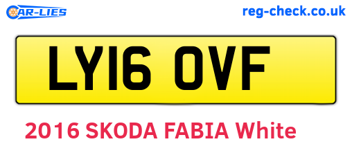 LY16OVF are the vehicle registration plates.