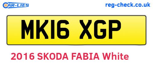 MK16XGP are the vehicle registration plates.