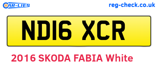 ND16XCR are the vehicle registration plates.