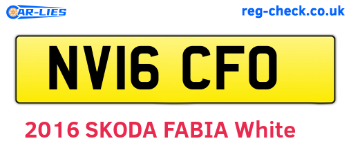 NV16CFO are the vehicle registration plates.