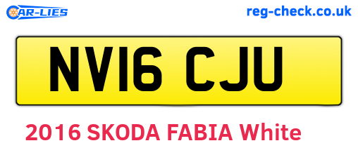 NV16CJU are the vehicle registration plates.