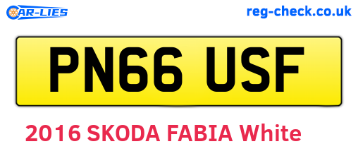 PN66USF are the vehicle registration plates.