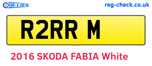 R2RRM are the vehicle registration plates.