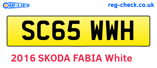 SC65WWH are the vehicle registration plates.