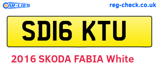 SD16KTU are the vehicle registration plates.