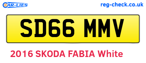 SD66MMV are the vehicle registration plates.