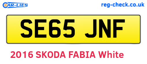 SE65JNF are the vehicle registration plates.