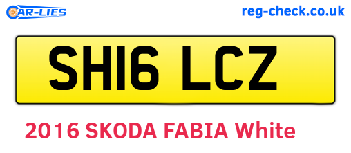 SH16LCZ are the vehicle registration plates.