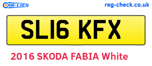 SL16KFX are the vehicle registration plates.