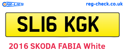SL16KGK are the vehicle registration plates.
