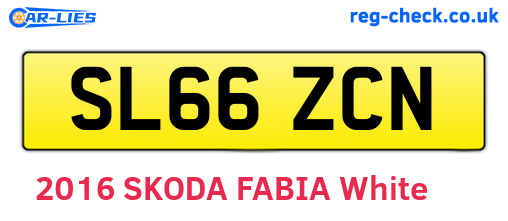 SL66ZCN are the vehicle registration plates.