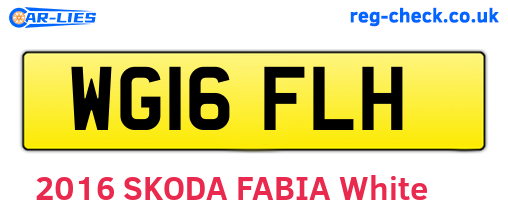 WG16FLH are the vehicle registration plates.