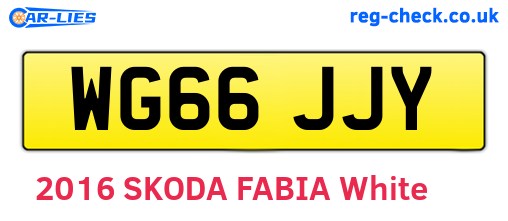 WG66JJY are the vehicle registration plates.