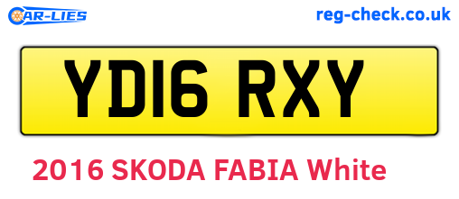 YD16RXY are the vehicle registration plates.