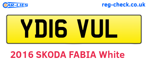 YD16VUL are the vehicle registration plates.