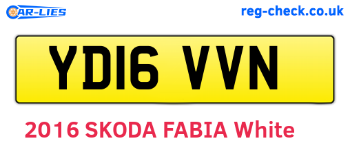 YD16VVN are the vehicle registration plates.