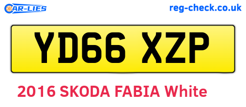 YD66XZP are the vehicle registration plates.