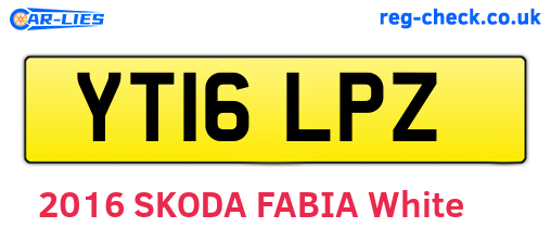 YT16LPZ are the vehicle registration plates.