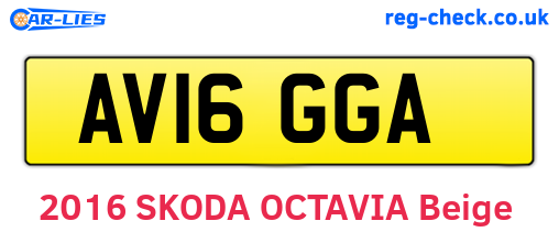 AV16GGA are the vehicle registration plates.