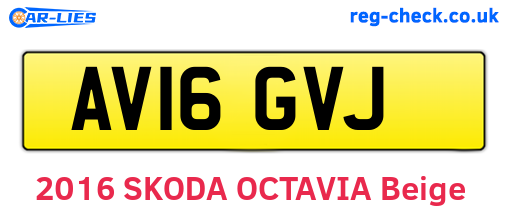 AV16GVJ are the vehicle registration plates.