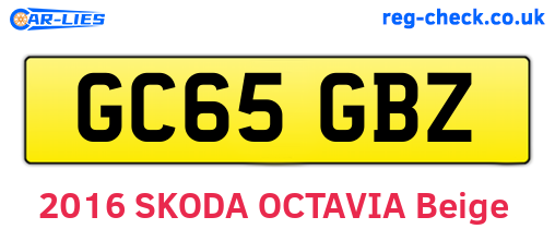 GC65GBZ are the vehicle registration plates.
