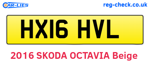 HX16HVL are the vehicle registration plates.