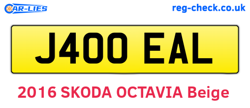 J400EAL are the vehicle registration plates.