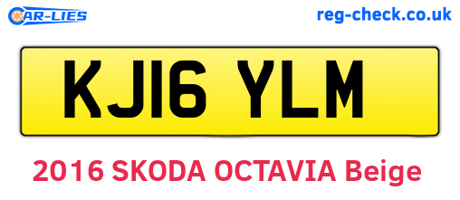 KJ16YLM are the vehicle registration plates.