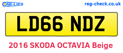 LD66NDZ are the vehicle registration plates.