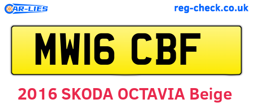 MW16CBF are the vehicle registration plates.