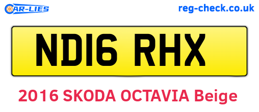 ND16RHX are the vehicle registration plates.