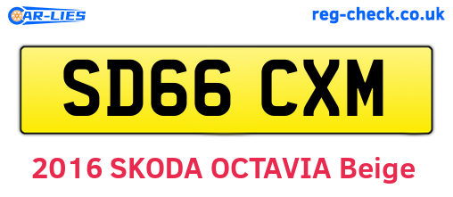 SD66CXM are the vehicle registration plates.