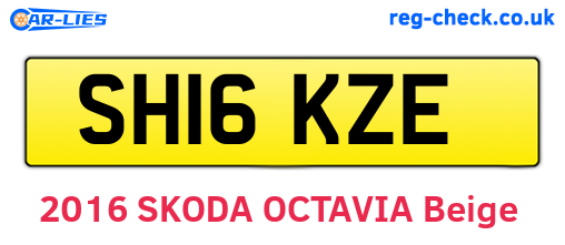 SH16KZE are the vehicle registration plates.