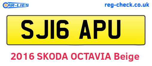 SJ16APU are the vehicle registration plates.