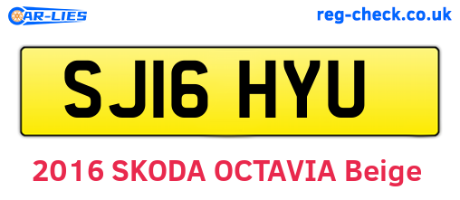 SJ16HYU are the vehicle registration plates.