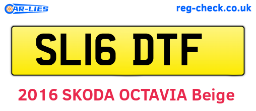 SL16DTF are the vehicle registration plates.