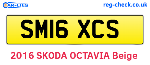 SM16XCS are the vehicle registration plates.