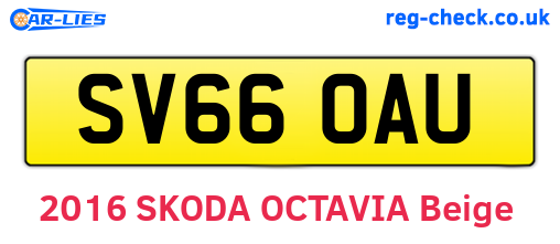 SV66OAU are the vehicle registration plates.