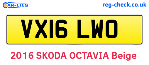 VX16LWO are the vehicle registration plates.