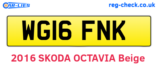 WG16FNK are the vehicle registration plates.