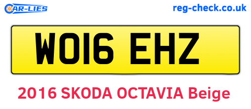WO16EHZ are the vehicle registration plates.
