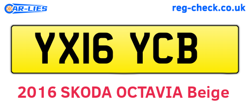 YX16YCB are the vehicle registration plates.