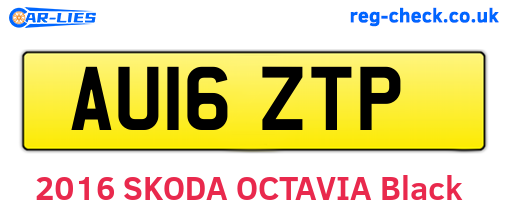 AU16ZTP are the vehicle registration plates.