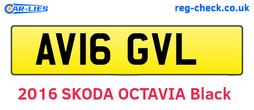 AV16GVL are the vehicle registration plates.