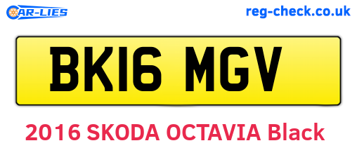 BK16MGV are the vehicle registration plates.
