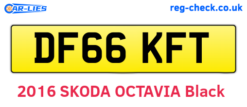 DF66KFT are the vehicle registration plates.
