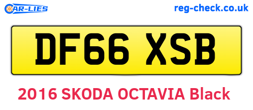 DF66XSB are the vehicle registration plates.